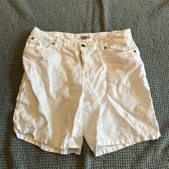 J.Jill size 10 linen shorts - Picture 3 of 6